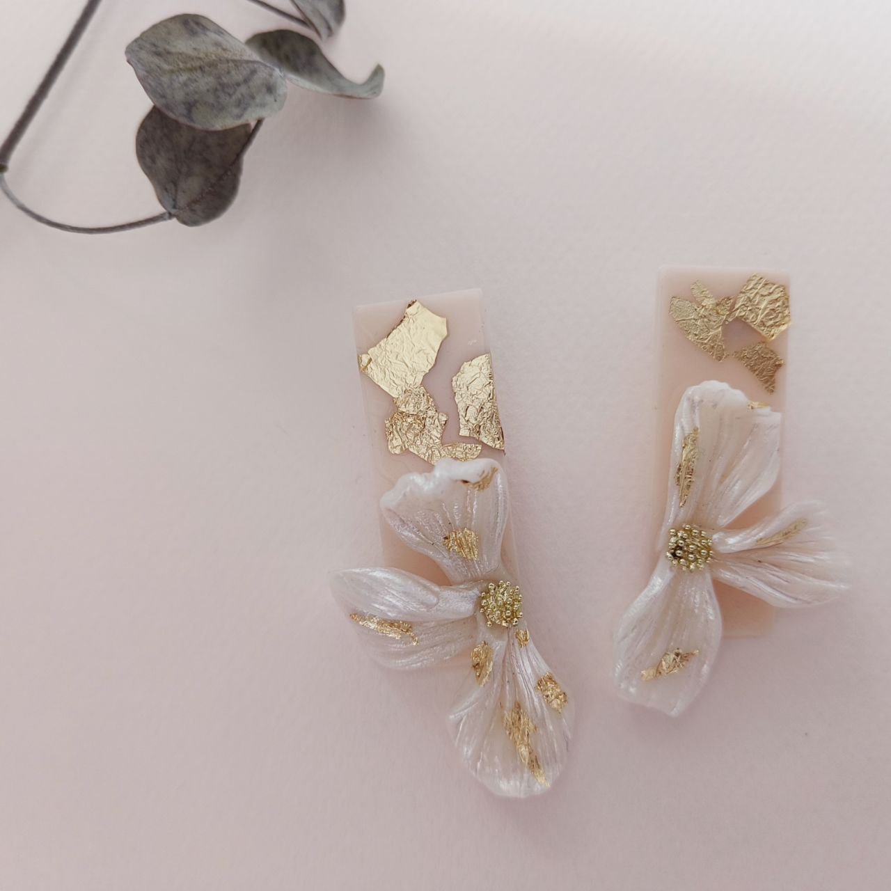 Pendientes Lila - base Rosa - Hermine